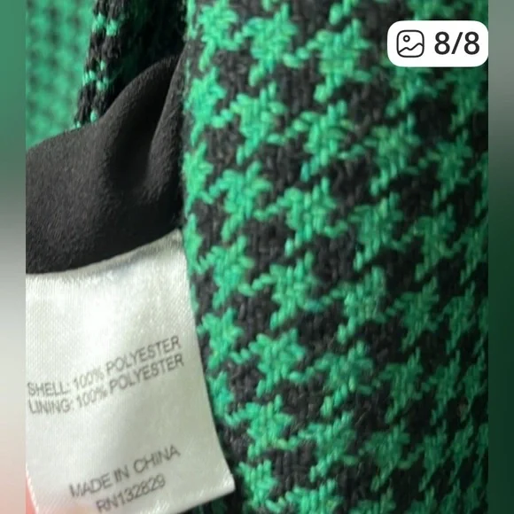 Lovers + Friends Emerald Houndstooth Blazer - Picture 7 of 9